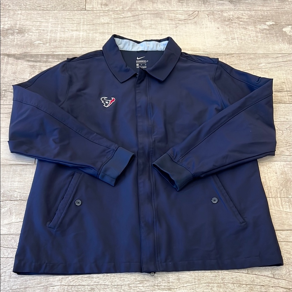 Nike Standard Fit Houston Texans Football Navy Jacket‎ Women’s Size XL